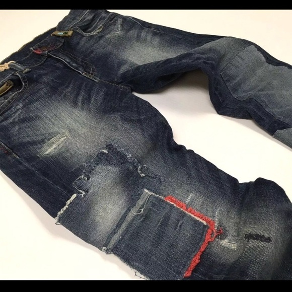 Polo Ralph Lauren Colorado Western Indian Beaded Distressed Patchwork Jeans 26 - Picture 8 of 10